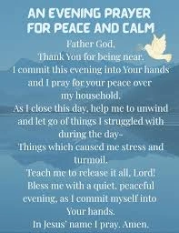 Good evening prayers for rest and protection